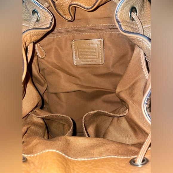 Coach Leather Billie Saddle Brown Backpack - Picture 11 of 12